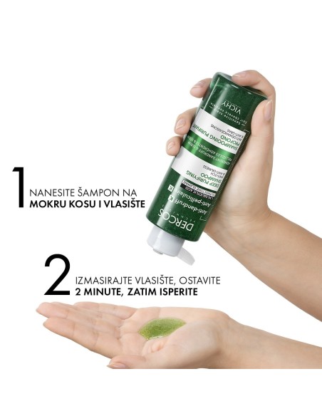 Vichy Dercos Piling šampon za dubinsko čišćenje protiv prianjajuće prhuti i sebuma