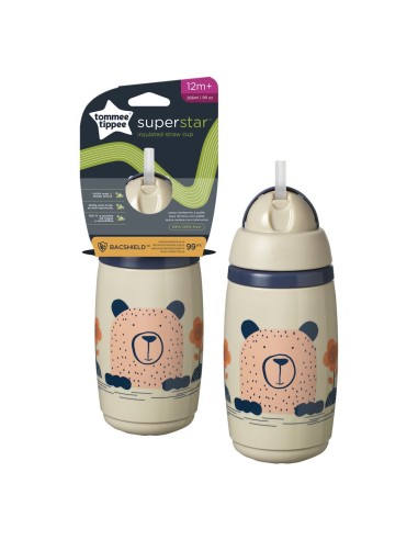 Tommee Tippee Superstar Insulated Termo čaša sa slamkom Bež