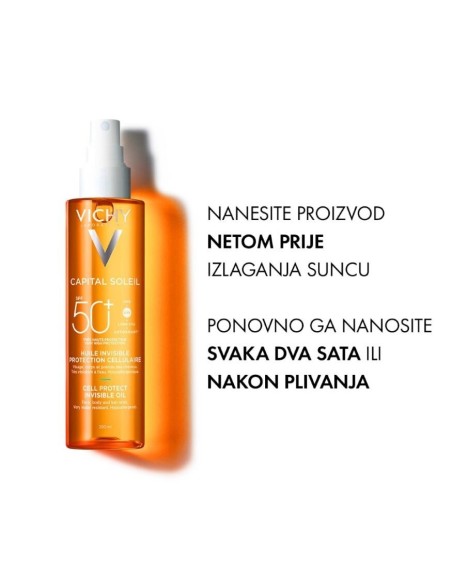 Vichy Capital Soleil Zaštitno ulje za lice, tijelo i vrhove kose SPF50+