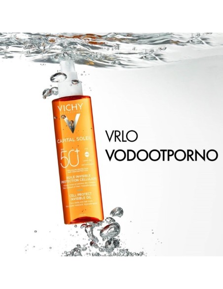 Vichy Capital Soleil Zaštitno ulje za lice, tijelo i vrhove kose SPF50+