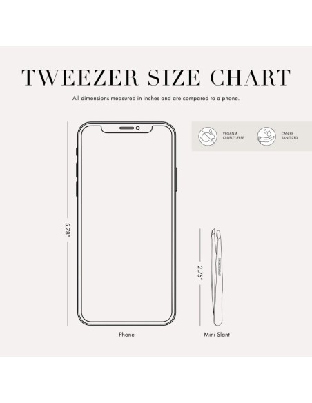 Tweezerman Rose Gold Mini Slant & Case Mini pinceta s kosim vrhom Rose gold i etui