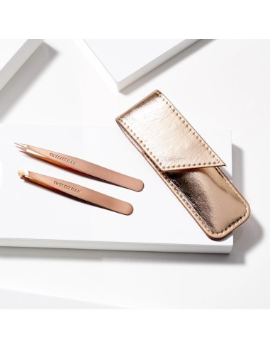 Tweezerman Rose Gold Petite Tweeze Set mikro mini pinceta Rose gold  (kosi i špicasti vrh)