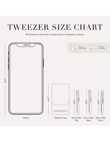 Tweezerman Micro Mini Tweezer Set mini pinceta (kosi, ravni i špicasti vrh)
