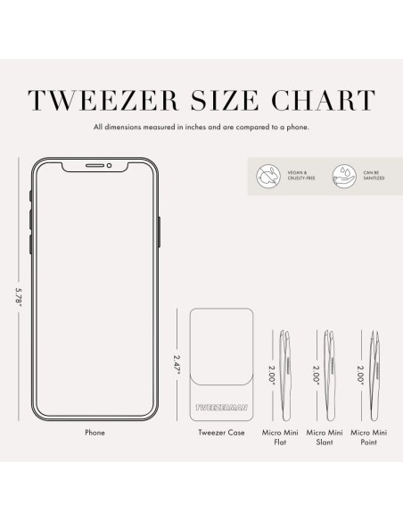 Tweezerman Micro Mini Tweezer Set mini pinceta (kosi, ravni i špicasti vrh)