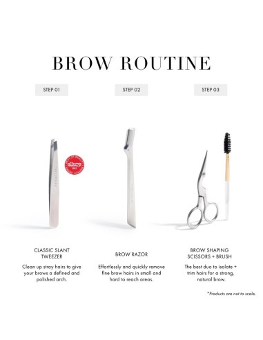 Tweezerman Brow Shaping Scissors & Brush Set za obrve (škarice za oblikovanje obrva i četkica)