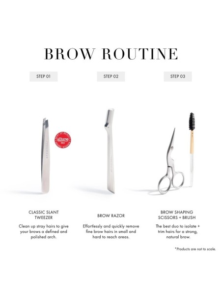 Tweezerman Brow Shaping Scissors & Brush Set za obrve (škarice za oblikovanje obrva i četkica)
