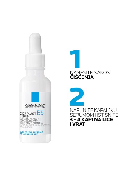 La Roche-Posay Cicaplast B5 Serum Ultra-obnavljajući i hidratantni serum za dehidriranu i nadraženu kožu bez sjaja