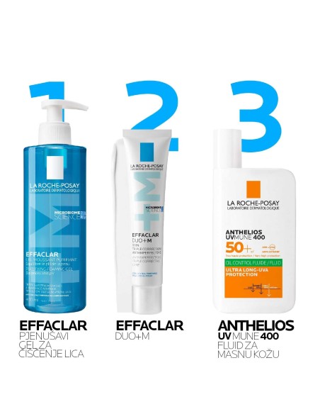 La Roche-Posay Effaclar Pjenušavi gel za čišćenje masne, osjetljive kože sklone aknama