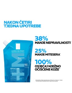 La Roche-Posay Effaclar Pjenušavi gel za čišćenje masne, osjetljive kože sklone aknama REFILL 2