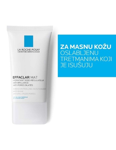 La Roche-Posay Effaclar Mat Hidratantna njega za lice s mat-efektom protiv sjaja, sebuma i proširenih pora