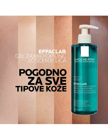La Roche-Posay Effaclar Pročišćavajući mikro-piling gel za čišćenje lica i tijela, za masnu kožu