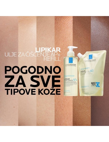 La Roche-Posay Lipikar Huile Lavante AP+ Ulje za kupanje obogaćeno lipidima protiv nadraženosti i svrbeža Refill