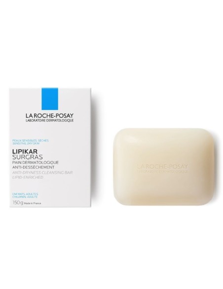 La Roche-Posay Lipikar Surgras Tvrdi sindet (sapun) za nadopunu lipida protiv nadraženosti i svrbeža, pogodno za djecu i odrasle