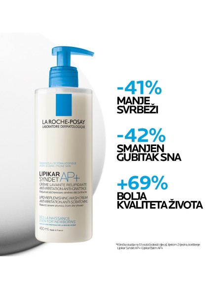 La Roche-Posay Lipikar Syndet Kremasti gel za tuširanje obogaćeno lipidima protiv nadraženosti i svrbeža