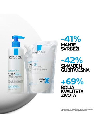 La Roche-Posay Lipikar Syndet Kremasti gel za tuširanje obogaćeno lipidima protiv nadraženosti i svrbeža REFILL