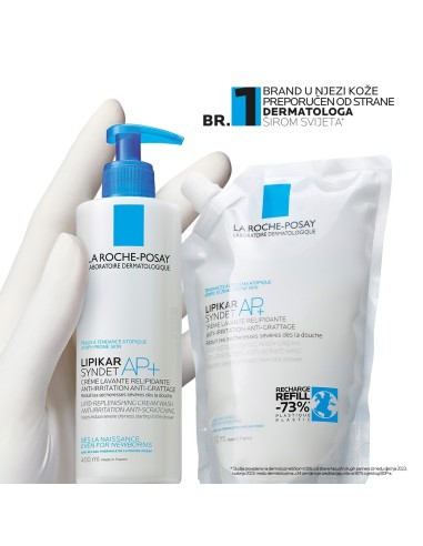 La Roche-Posay Lipikar Syndet Kremasti gel za tuširanje obogaćeno lipidima protiv nadraženosti i svrbeža REFILL