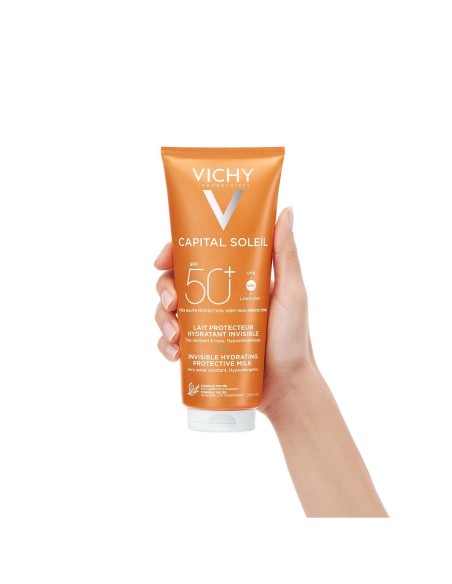 Vichy Capital Soleil Hidratantno mlijeko za zaštitu od sunca za lice i tijelo SPF50+ Obiteljsko pakiranje