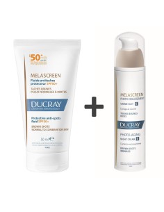 Ducray Melascreen Photo Aging Noćna krema + Ducray Melascreen Zaštitni fluid protiv mrlja SPF50+