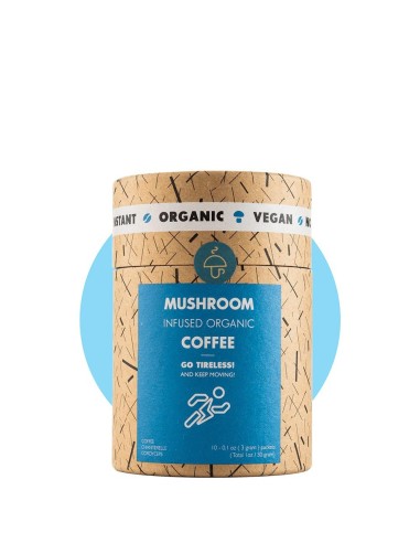 Mushroom Cups Go Tireless organska instant kava sa Cordycepsom i Lisičarkama