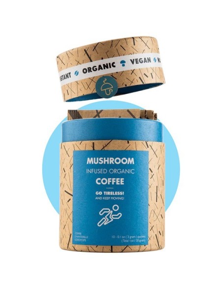 Mushroom Cups Go Tireless organska instant kava sa Cordycepsom i Lisičarkama, dodatak prehrani