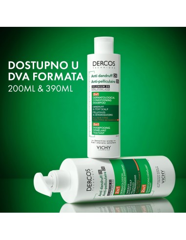 Vichy Dercos Šampon protiv prhuti DS - 2 u 1: Dermokozmetički šampon i regenerator