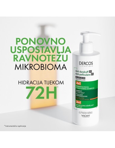 Vichy Dercos Šampon protiv prhuti DS - 2 u 1: Dermokozmetički šampon i regenerator