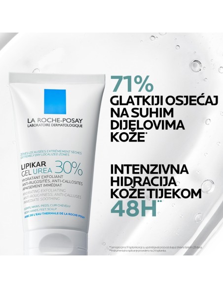 La Roche-Posay Lipikar gel s 30% ureje za ciljanu primjenu na suha i gruba područja kože