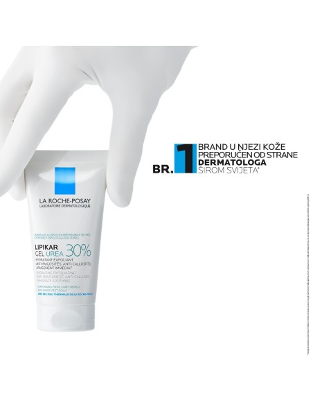 La Roche-Posay Lipikar gel s 30% ureje za ciljanu primjenu na suha i gruba područja kože
