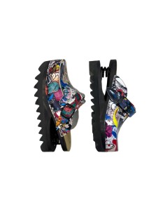 Baldo Klompe 23/19 Chunky Stampa Fondo Nero