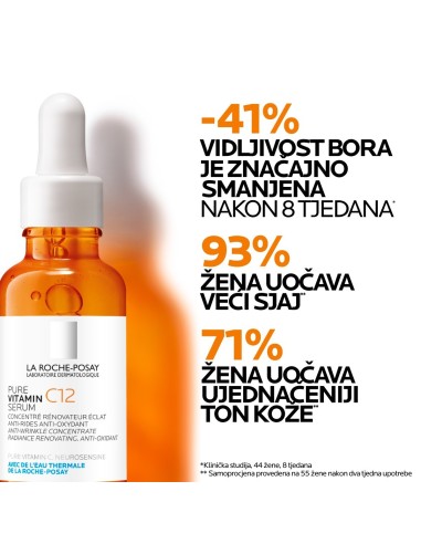 La Roche-Posay Pure Vitamin C12 Serum protiv bora za vraćanje sjaja