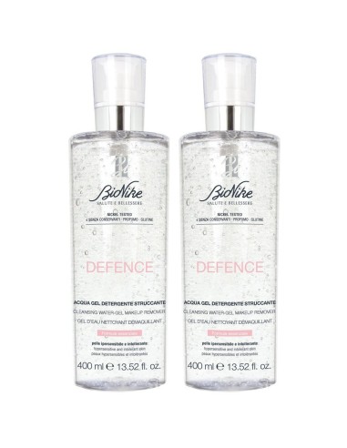 Bionike Defence Esencijalna vodena gelirana otopina (Cleansing water-gel makeup remover) 1+1 Promo pakiranje