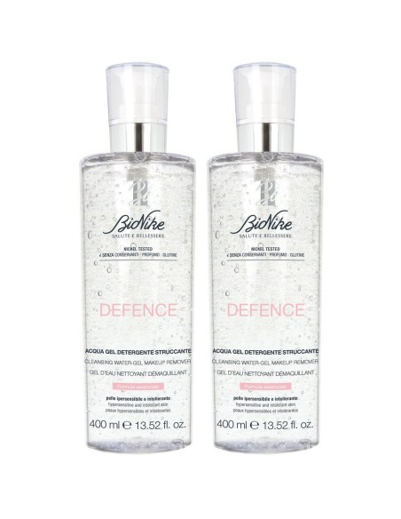 Bionike Defence Esencijalna vodena gelirana otopina (Cleansing water-gel makeup remover) 1+1 Promo pakiranje