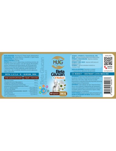 Hug Your Life Beta Glucan & C3 Reduct kapsule