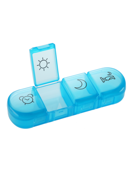 Mediblink Dnevni dozator za tablete Stela mini 4x/dan ljubičasti/plavi M030/M031