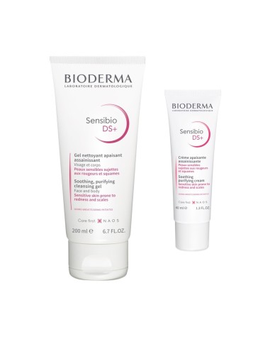 Bioderma Sensibio DS+ gel za čišćenje lica + umirujuća krema Promo pakiranje