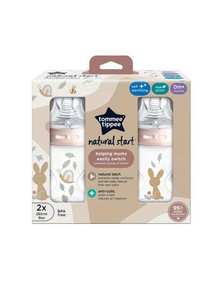 Tommee Tippee Dekorirana bočica 260 ml Puž i zeko