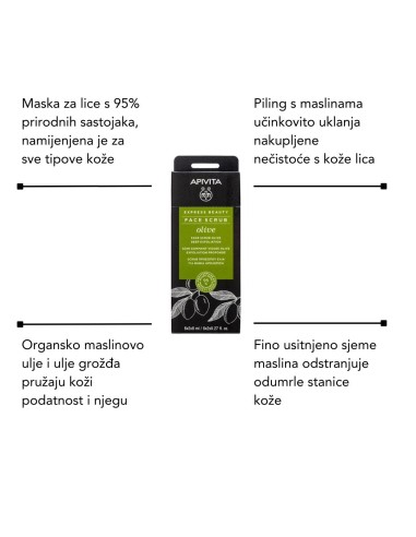 Apivita EXPRESS BEAUTY face scrub olive + Just Bee Clear gel za umivanje lica + Matirajuća hidratantna gel krema