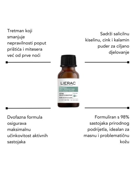 Lierac Koncentrat protiv akni i prištića + Piling protiv akni i prištića + Hydragenist Hidratantni serum