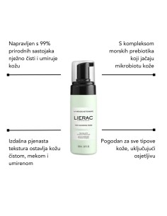 Lierac Pjena za čišćenje lica + Dioptipoche Gel protiv natečenosti područja oko očiju + Hydragenist Hidratantni serum 2