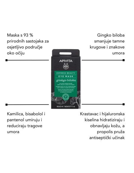 Apivita Gentle eye make-up remover + Apivita EB eye mask ginkgo biloba dark circles + Dioptipoche Gel