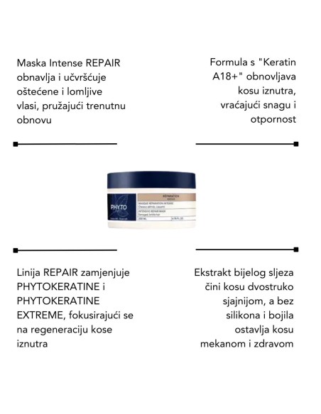 Phyto Repair šampon + Phyto Repair maska + Phyto Repair sprej za zaštitu kose od topline