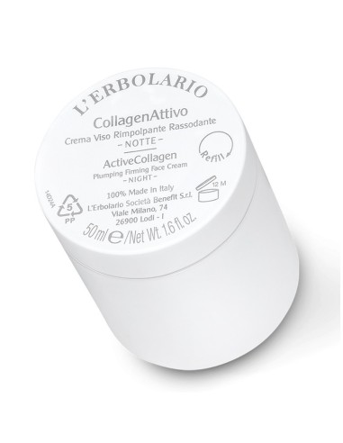 Lerbolario Active Collagen Noćna krema za lice Refill