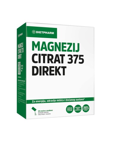 Dietpharm Magnezij Citrat 375 direkt prašak