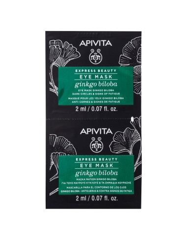 Apivita EXPRESS BEAUTY eye mask ginkgo biloba dark circles & signs of fatigue recovery