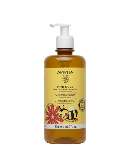 Apivita Mini Bees dječji šampon za kosu i tijelo kalendula i med