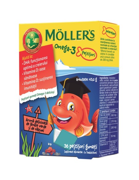 Mollers Omega 3 Junior Ribice Jagoda bomboni