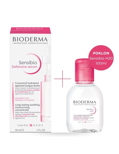 Bioderma Sensibio Defensive serum + Sensibio H2O Micelarna voda Promo pakiranje