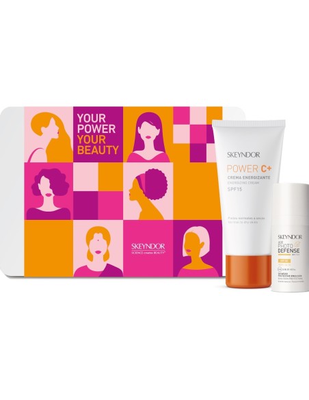 Skeyndor Power C+ energizirajuća krema + Age Photo Defense SPF 50 emulzija Brightening Power Duo Promo pakiranje