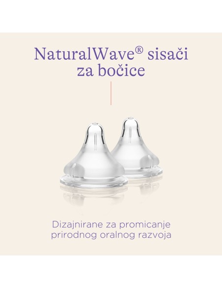 Lansinoh NaturalWave Sisač Duda za bočicu Mali protok