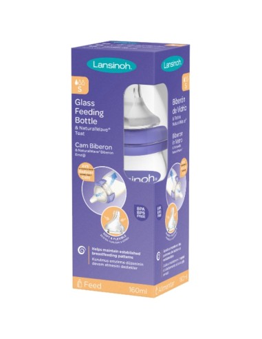 Lansinoh Staklena bočica za hranjenje s NaturalWave sisačem